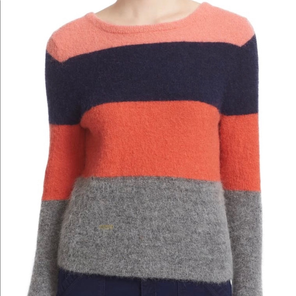 Striped reversible alpaca Equipment sweater, xs